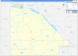 Lac-Qui-Parle Basic<br>Wall Map